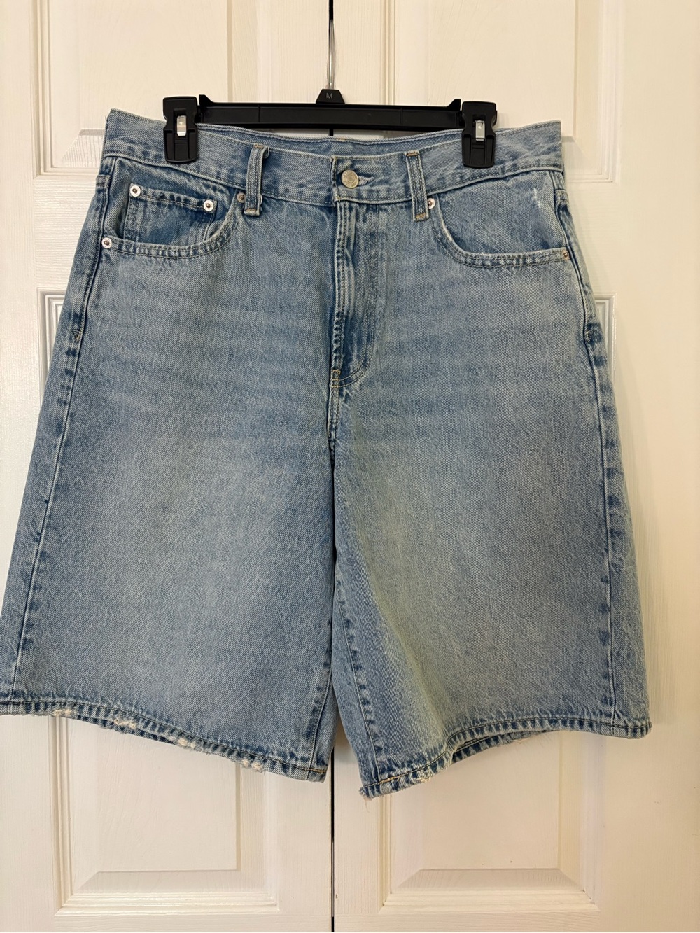 GAP 2026 Long Line Light Blue Denim Shorts - 8/29